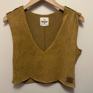 Tribe Kelley Honey Suit Suede Crop Top